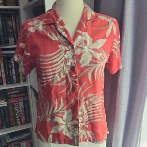 Tommy Bahama vintage Hawaiian silk camp shirt button down Size Small